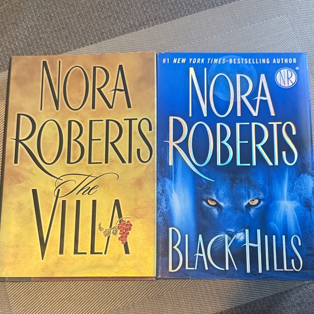 Nora Robert’s ‘The Villa’ and ‘Black Hills’ Hardcover Books